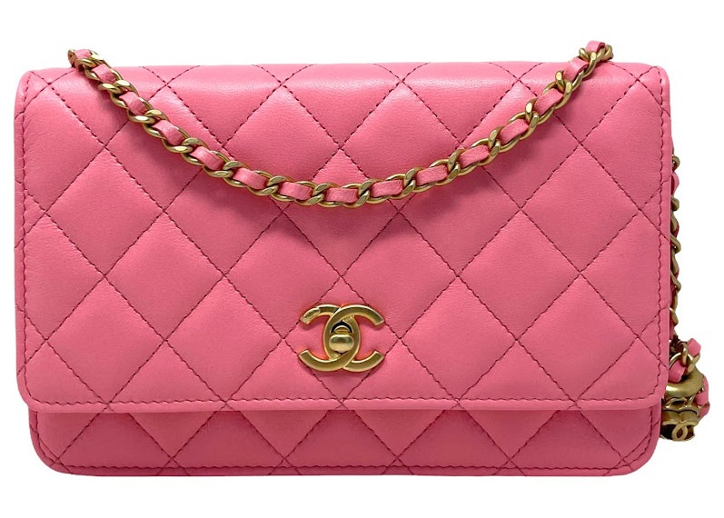Chanel Fuchsia Pink Lambskin Classic Small Flap Bag  Rich Diamonds